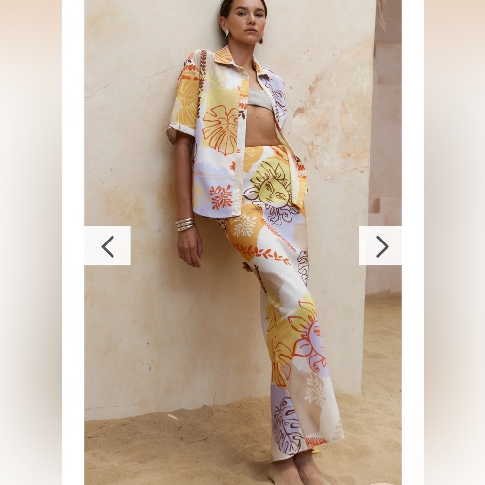 Runaway the label- seven wonders Palama print maxi and scarf top- SET